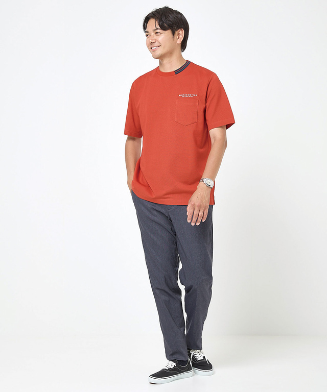 鹿の子 襟デザイン Tシャツ