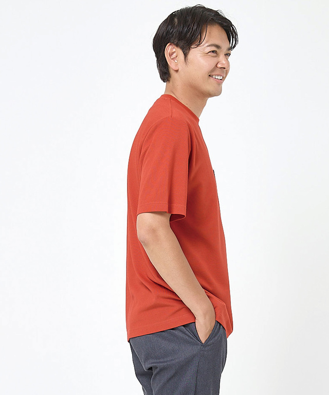鹿の子 襟デザイン Tシャツ