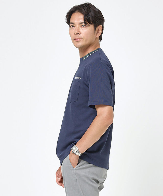 鹿の子 襟デザイン Tシャツ