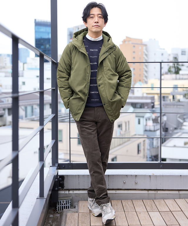 ウールブレンド ロゴジャカード ニット【手洗いOK】