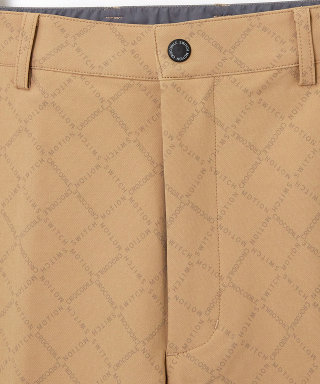 モノグラムプリント テーパード パンツ