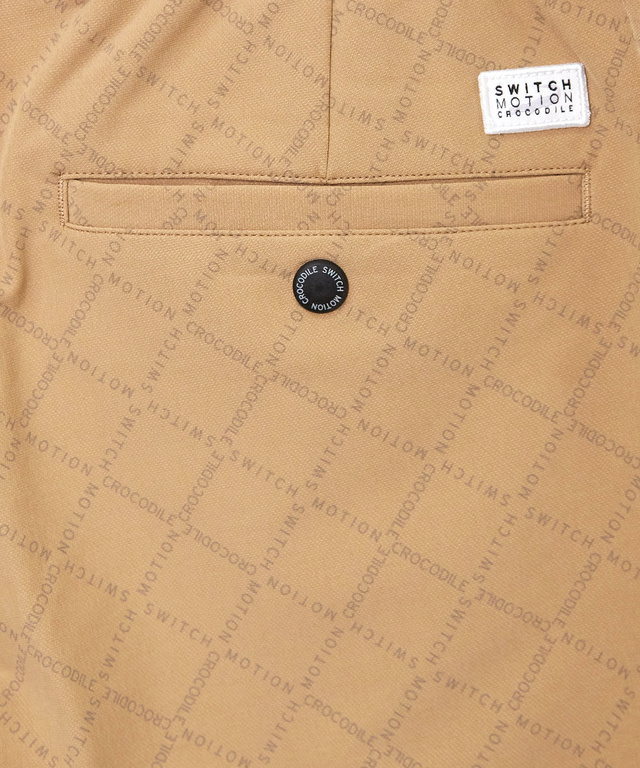 モノグラムプリント テーパード パンツ