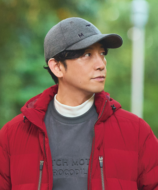 飛び柄 ロゴ刺繍 キャップ