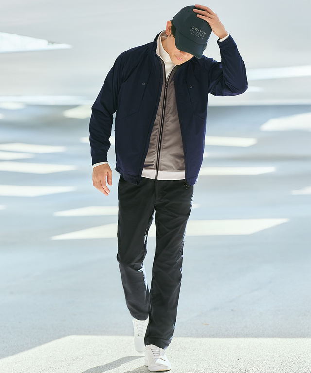 メッシュ切り替え ロゴ刺繍 キャップ