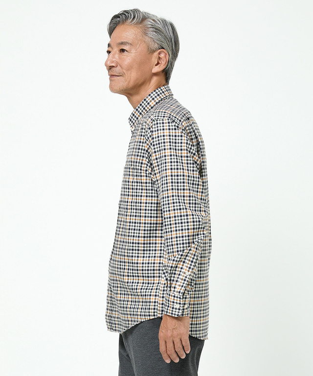 クロコダイルタータン ノンアイロン シャツ