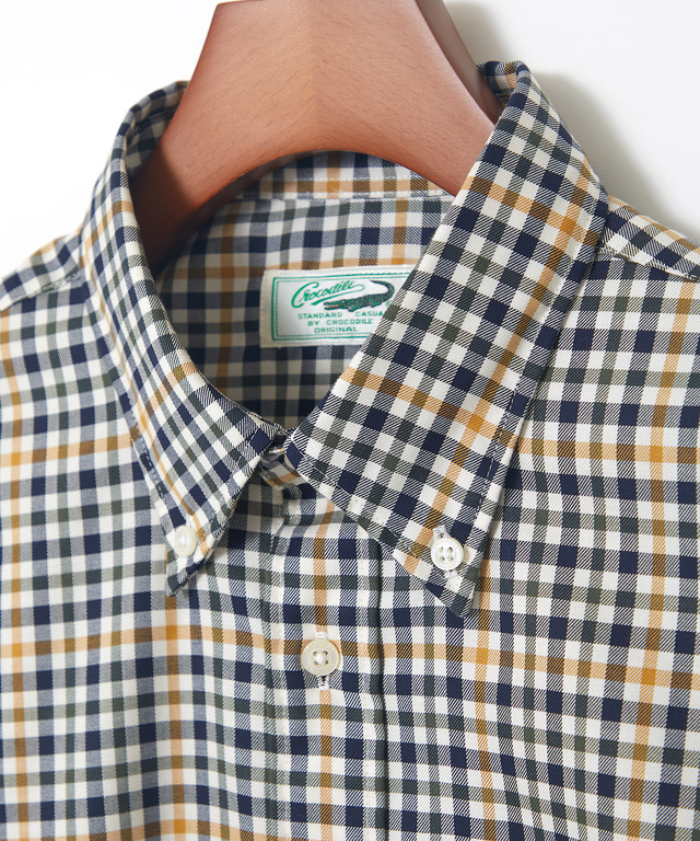 クロコダイルタータン ノンアイロン シャツ