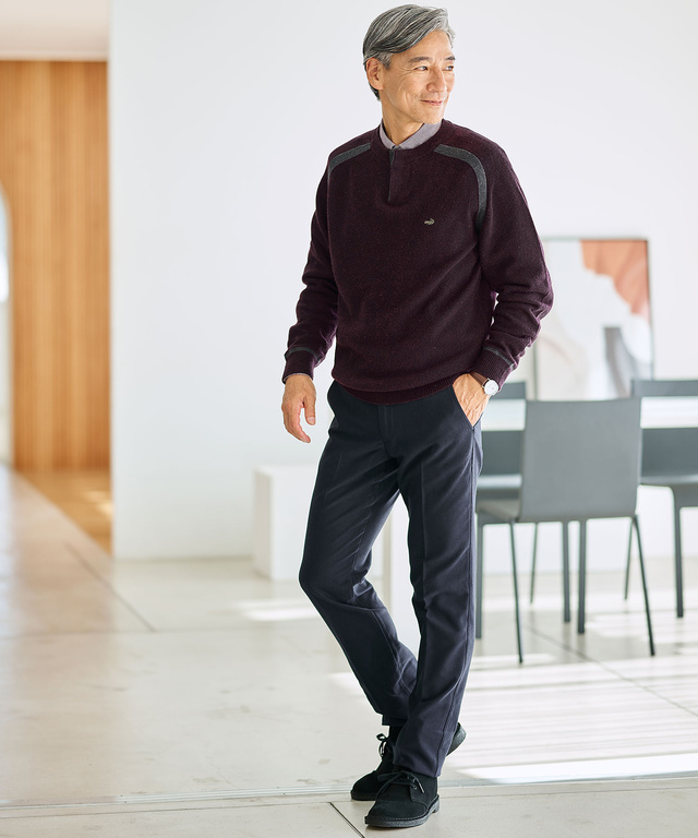 ノンアイロン 千鳥柄 シャツ【シワになりにくい】