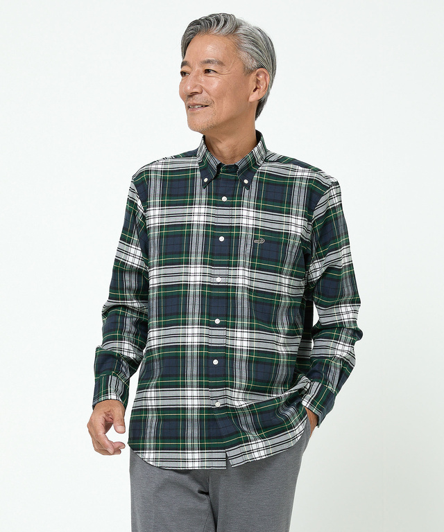 ノンアイロン チェック柄 シャツ【シワになりにくい】