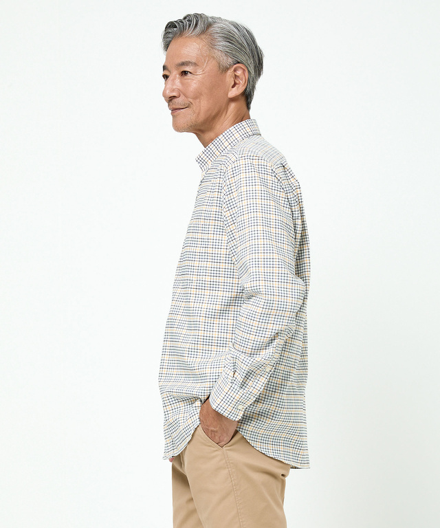 ノンアイロン チェック柄 シャツ【シワになりにくい】