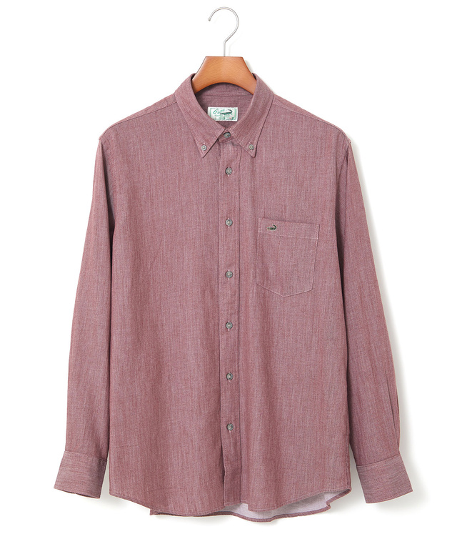 デニム調 ボタンダウン シャツ