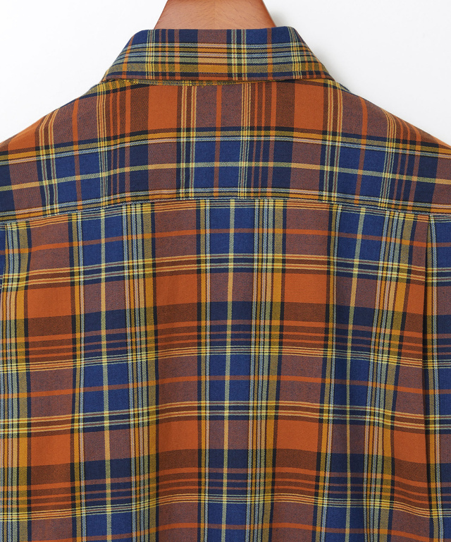 インディゴ糸 チェック柄 シャツ