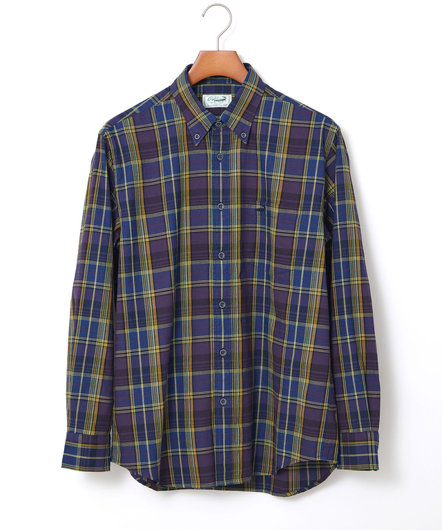 インディゴ糸 チェック柄 シャツ