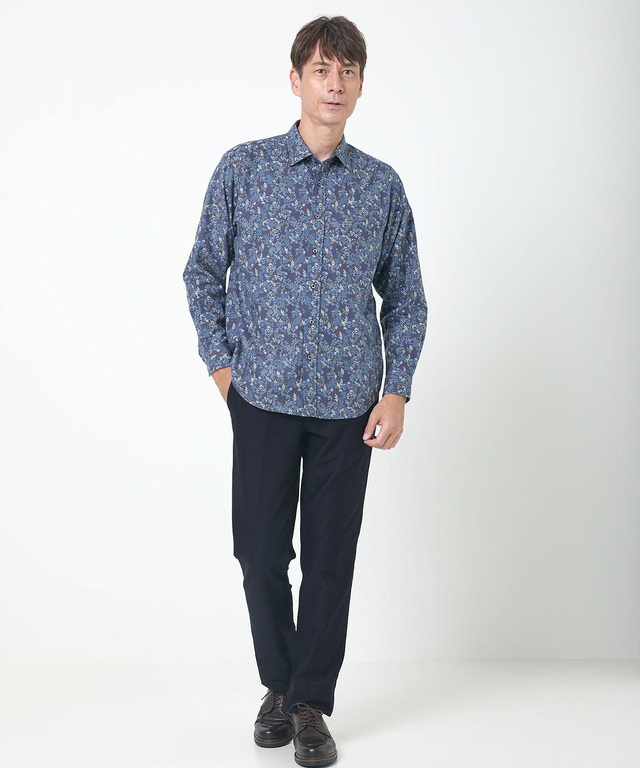 サーモ 花柄プリント シャツ