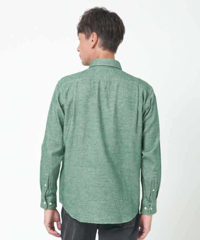 シャギー加工 杢調 シャツ