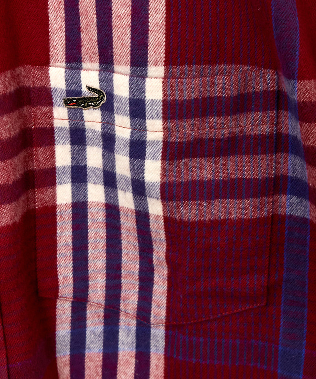 シャギー加工 タータン柄 シャツ