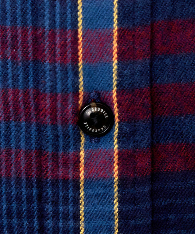 シャギー加工 タータン柄 シャツ