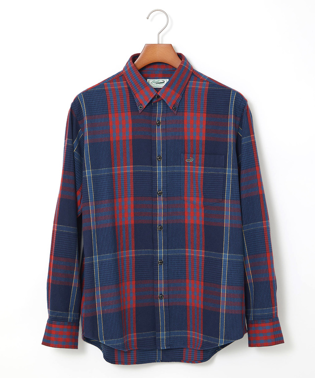 シャギー加工 タータン柄 シャツ