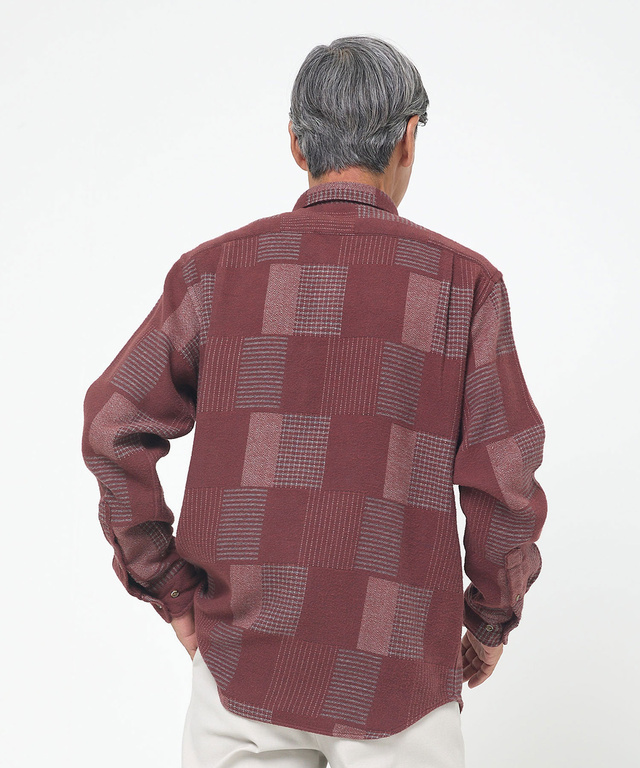 コットンビエラ パッチワーク調 シャツ