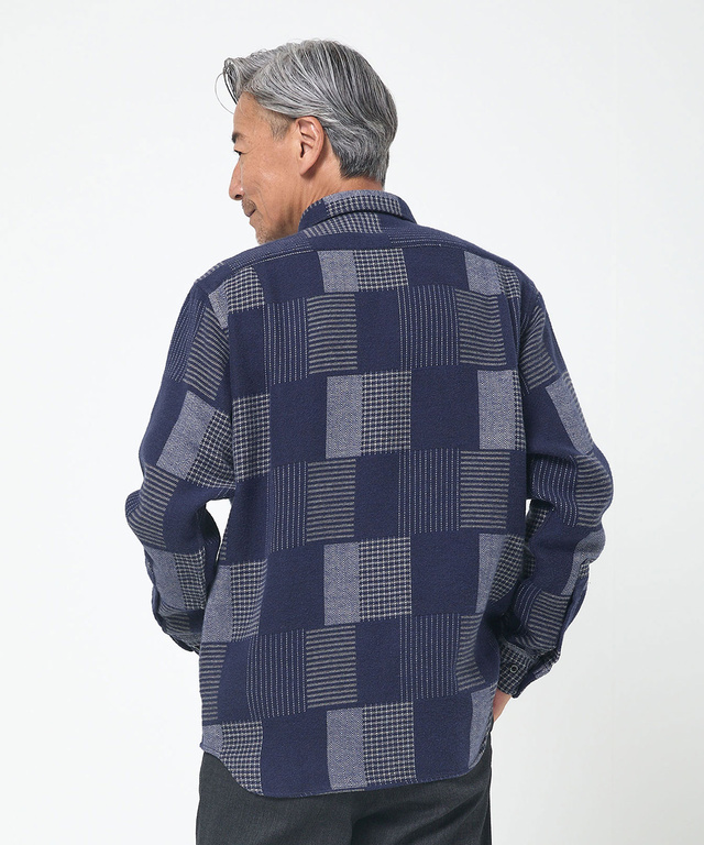 コットンビエラ パッチワーク調 シャツ