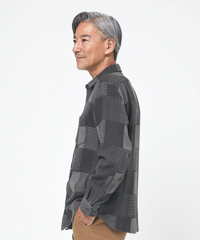 コットンビエラ パッチワーク調 シャツ