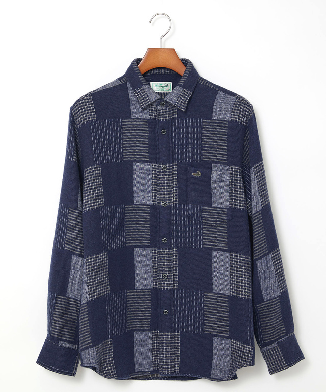 コットンビエラ パッチワーク調 シャツ