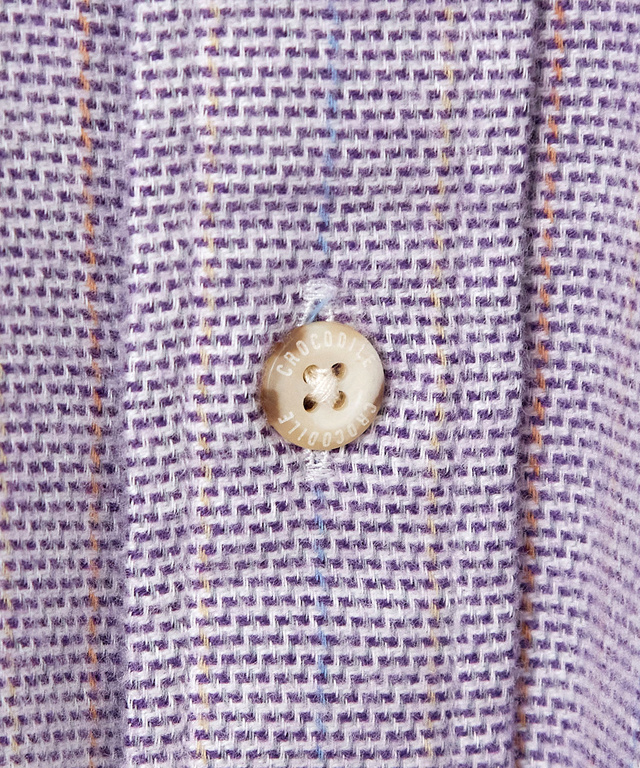 シルクブレンド ラインデザイン シャツ