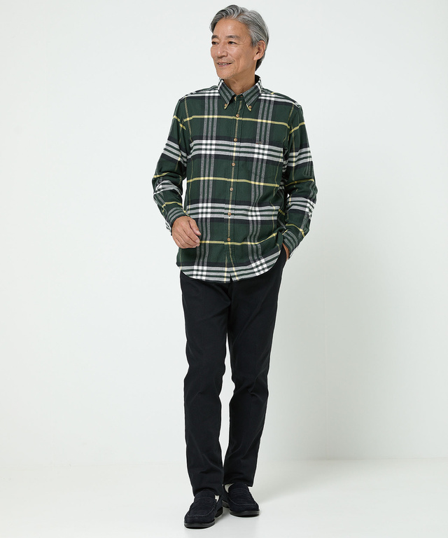 チェック柄 ボタンダウン シャツ