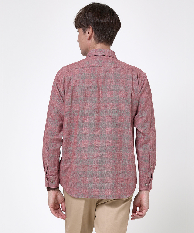 ヘリンボーンチェック ボタンダウン シャツ