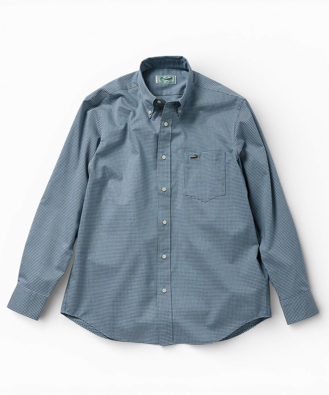 ノンアイロン ギンガムチェック ボタンダウンシャツ【シワになりにくい】