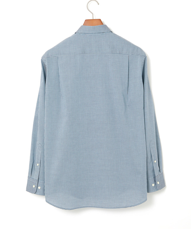 ノンアイロン ギンガムチェック ボタンダウンシャツ【シワになりにくい】