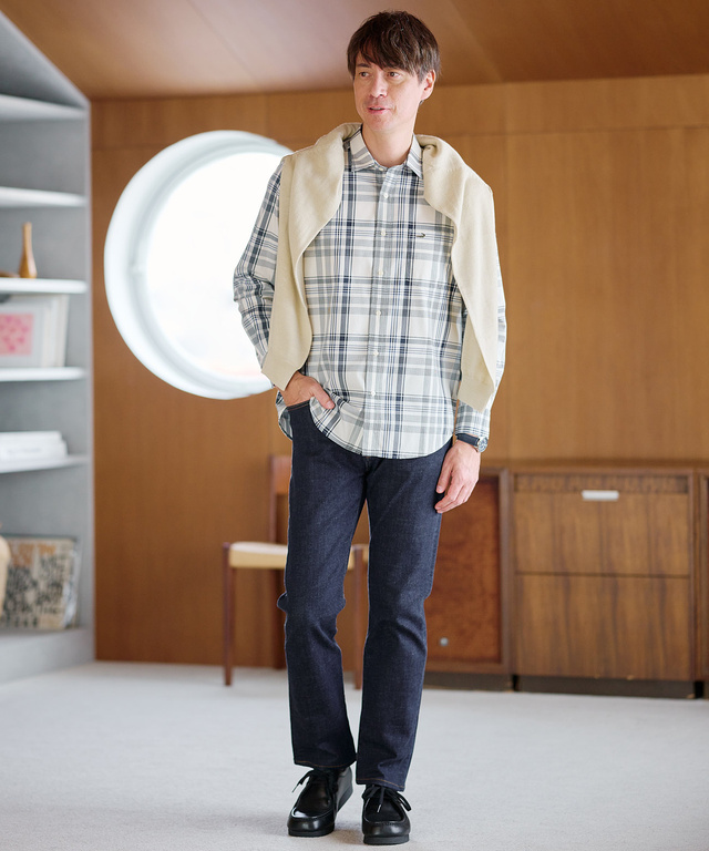 ノンアイロン マドラスチェック シャツ 【シワになりにくい】