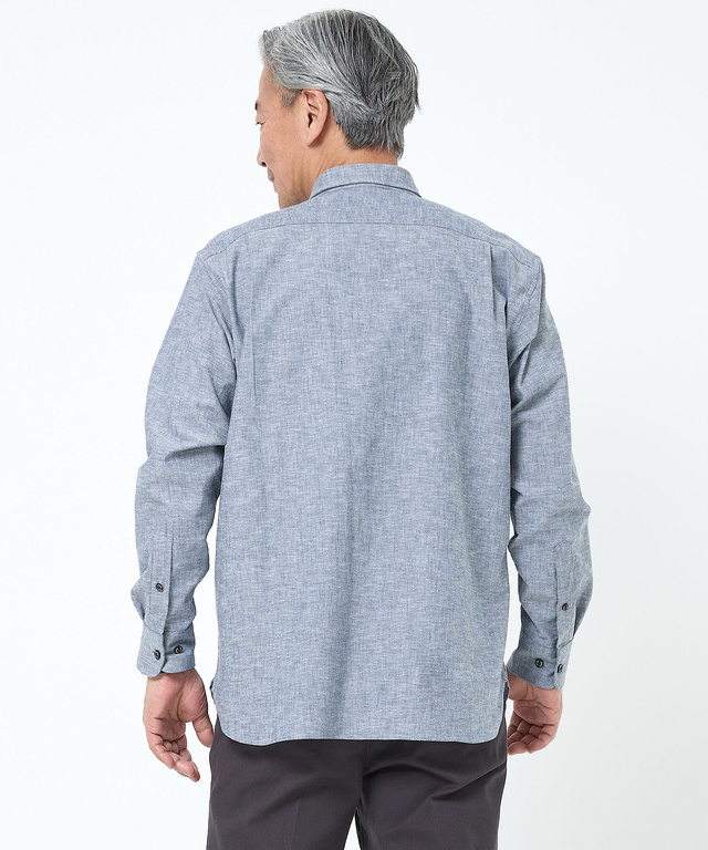 ノンアイロン ダンガリー シャツ【シワになりにくい】