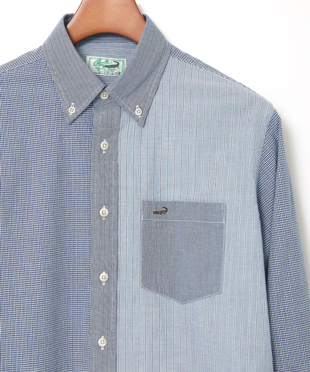 サッカー織り クレイジーパターン ボタンダウンシャツ【吸汗速乾】