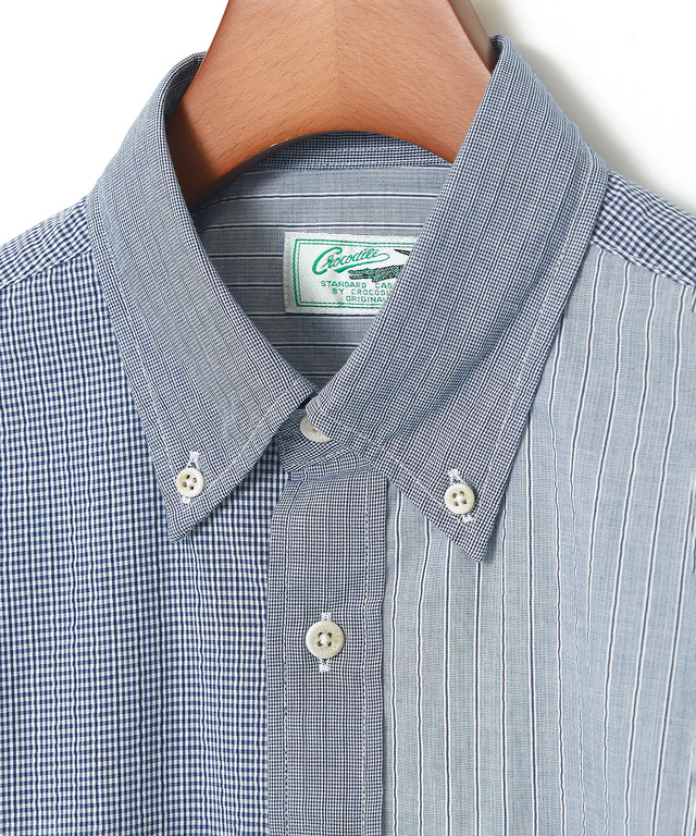 サッカー織り クレイジーパターン ボタンダウンシャツ【吸汗速乾】