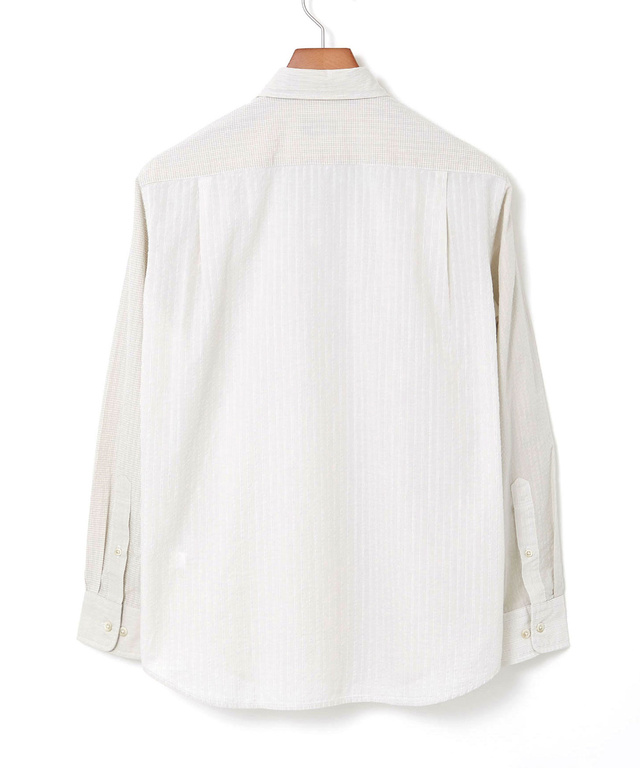 サッカー織り クレイジーパターン ボタンダウンシャツ【吸汗速乾】