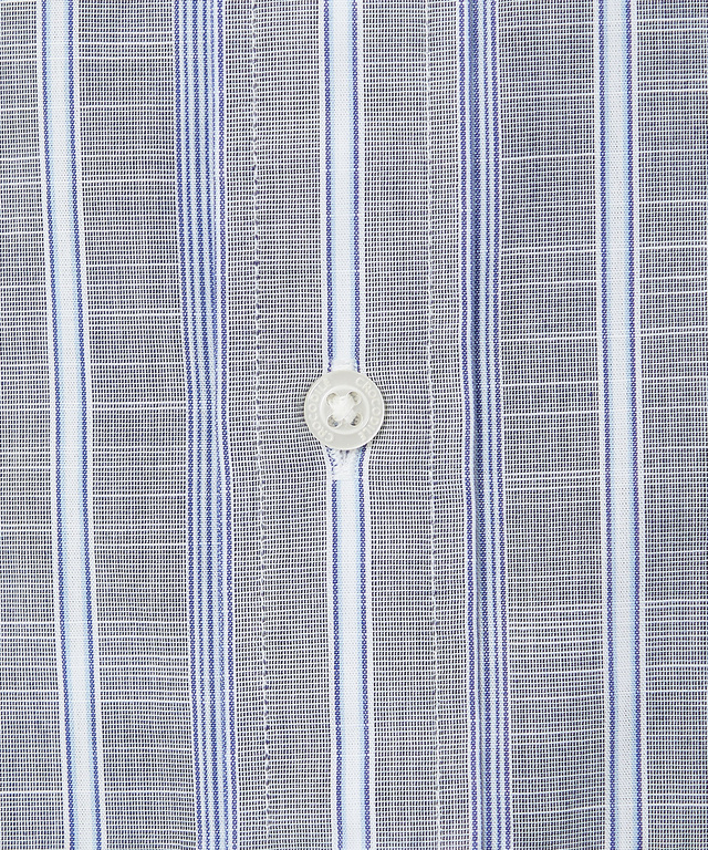 バンドカラー ストライプ シャツ