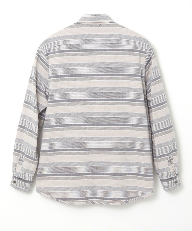 ダブルガーゼ マルチボーダー リバーシブルシャツ【吸汗速乾】