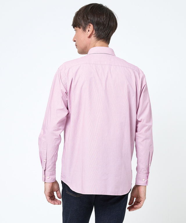 マイクロコードレーン ボタンダウン シャツ【UV加工】【吸汗速乾】