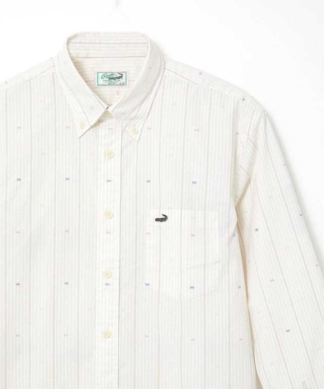 カットドビー ストライプ 七分丈 シャツ