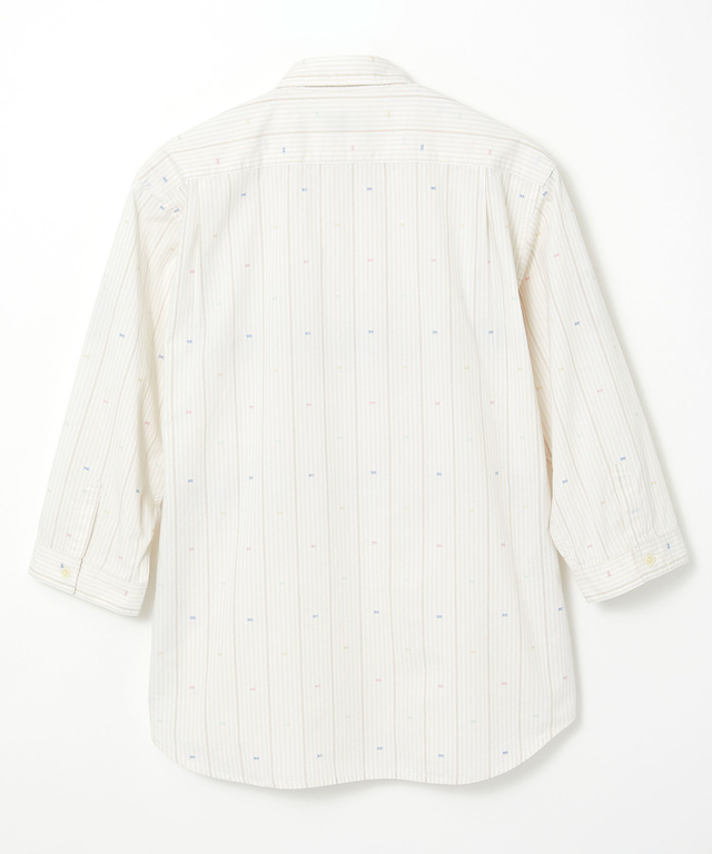 カットドビー ストライプ 七分丈 シャツ