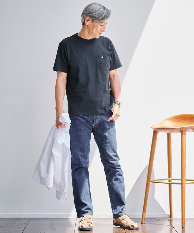 ポケット付きワンポイントTシャツ【TEMP-C】  