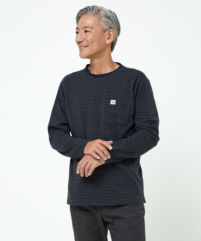  スムース クルーネック カットソー【ウガンダ オーガニック コットン】