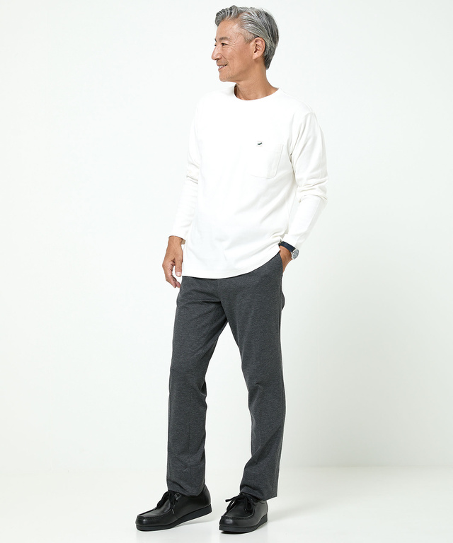  スムース クルーネック カットソー【ウガンダ オーガニック コットン】