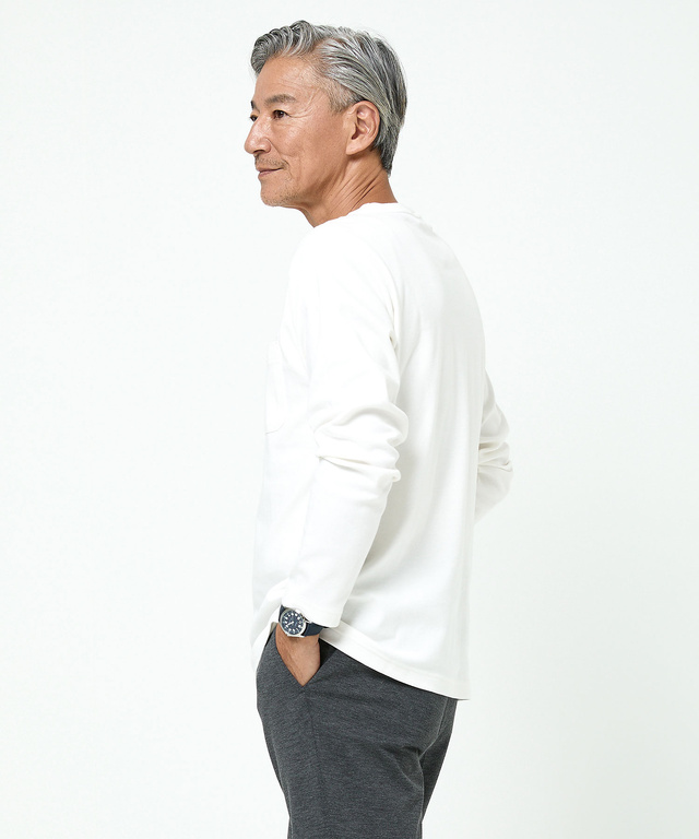  スムース クルーネック カットソー【ウガンダ オーガニック コットン】