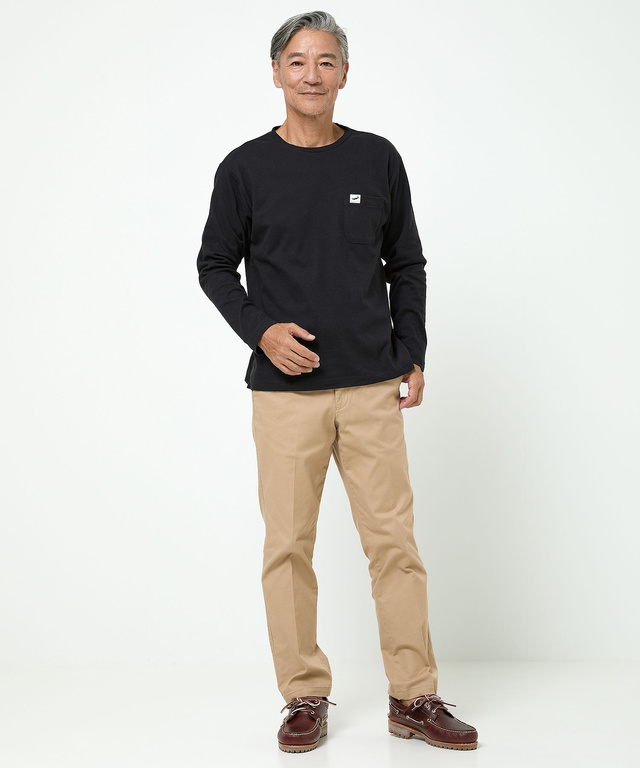  スムース クルーネック カットソー【ウガンダ オーガニック コットン】