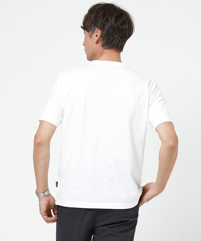 ドットパネルボーダー柄 Tシャツ【吸汗速乾】