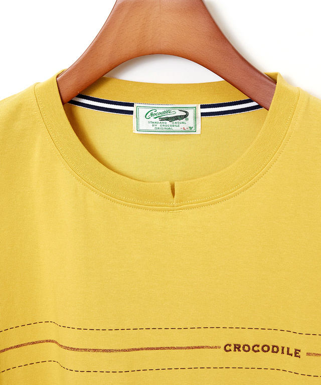 ドットパネルボーダー柄 Tシャツ【吸汗速乾】