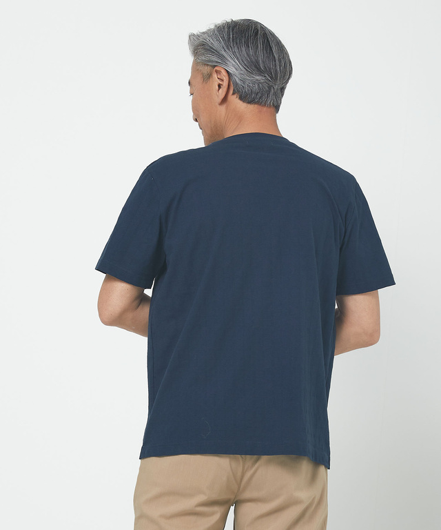 スノーコットン シャドーチェック柄 Tシャツ【接触冷感】
