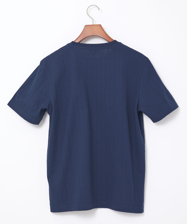 スノーコットン シャドーチェック柄 Tシャツ【接触冷感】