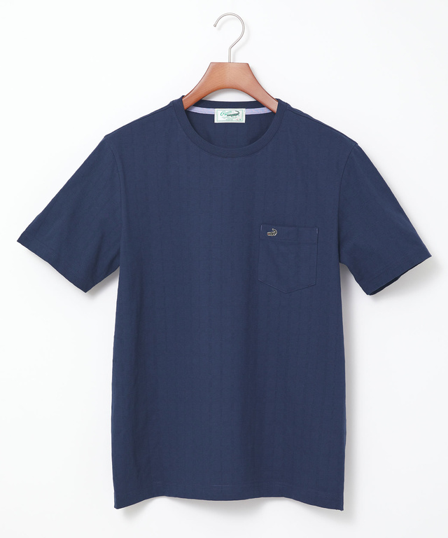 スノーコットン シャドーチェック柄 Tシャツ【接触冷感】